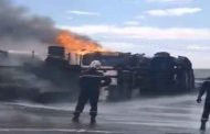 انفجار مروع لشاحنة صهريج محملة بالمازوت يخلف وفاة سائقها بقسنطينة