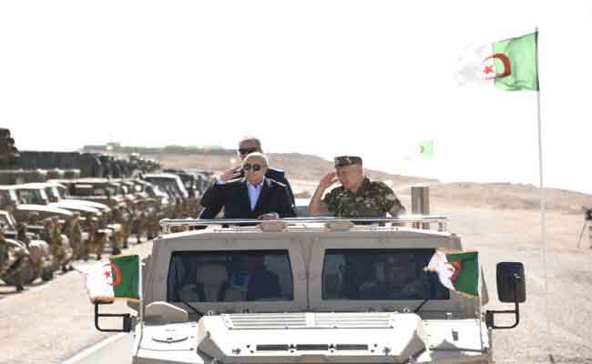 إشراف تبون على تمرين تكتيكي بالذخيرة الحية “فجر-2023”