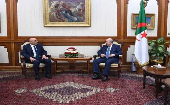 استقبال الرئيس تبون لرئيس حركة مجتمع السلم السيد حساني