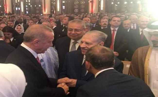 مشاركة قوجيل في مراسم تنصيب أردوغان ممثلا لرئيس الجمهورية