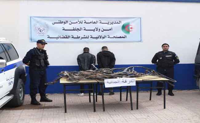 توقيف شخصين متلبسين بسرقة الكوابل النحاسية بالجلفة