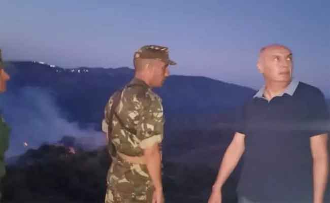 نشوب حريق بأعالي غابات بلدية مسلمون، غربي تيبازة