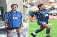 ميسي يعيد ارتداء قميص مارادونا مع الأرجنتين في كأس العالم 94...
