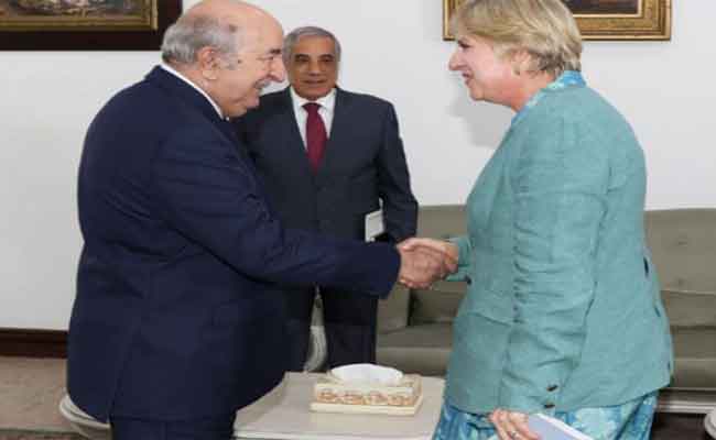 استقبال تبون للسفيرة الأمريكية بالجزائر