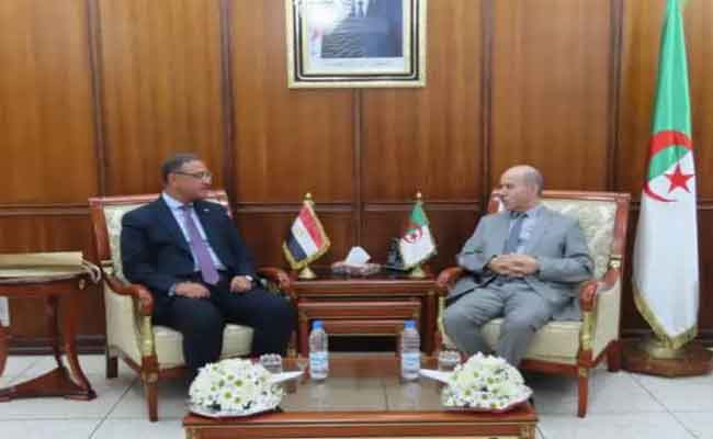 سايحي يستقبل السفير المصري بالجزائر
