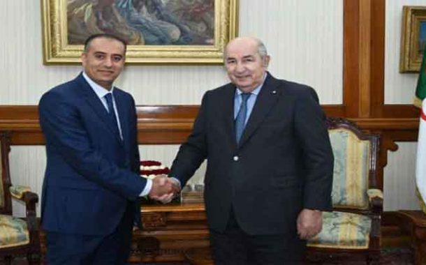 استقبال تبون للرئيس الجديد للاتحاد الجزائري لكرة القدم