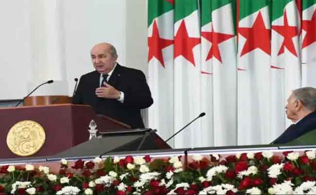 أهم ما تطرق له تبون في خطابه للأمة في افتتاح أشغال الدورة غير العادية للبرلمان بغرفتيه