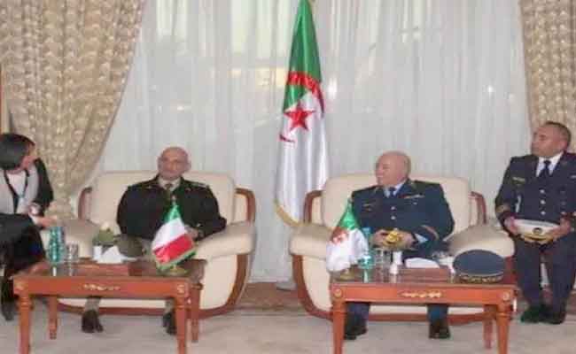 استقبال اللواء بن بيشة نظيره الإيطالي 