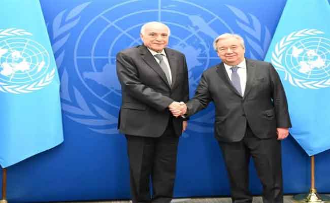 استقبال عطاف من طرف الأمين العام للأمم المتحدة