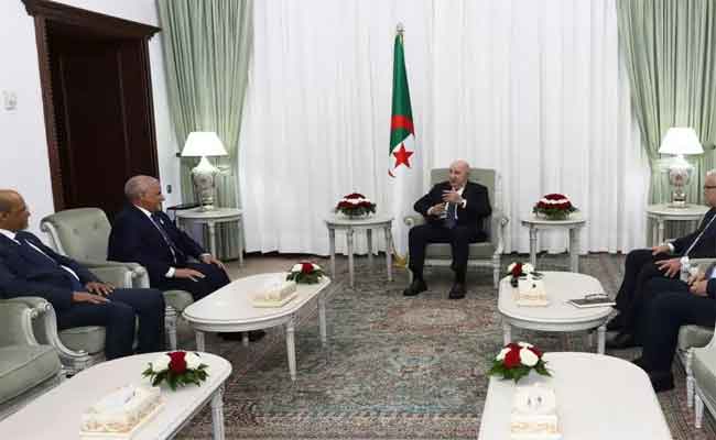 استقبال تبون لرئيس الجمعية الوطنية الموريتانية