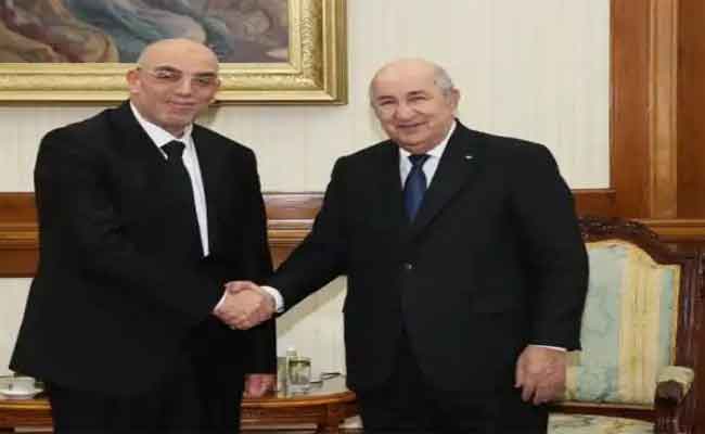 استقبال تبون لرئيس حركة مجتمع السلم