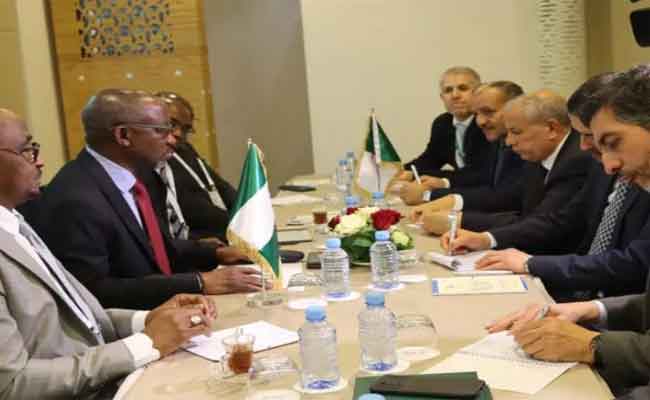 عرقاب يتحادث مع وزير الموارد البترولية النيجيري