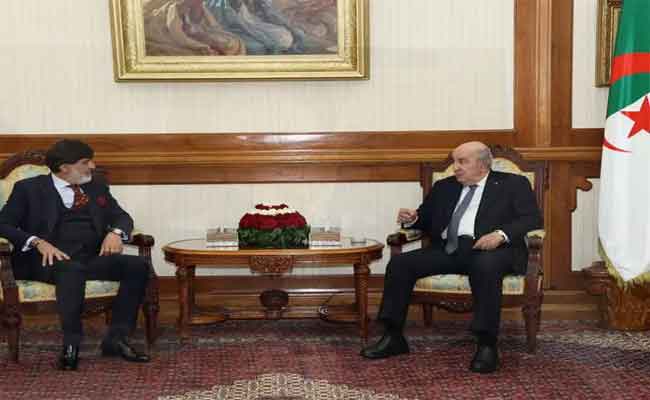 استقبال تبون لرئيس حزب طلائع الحريات