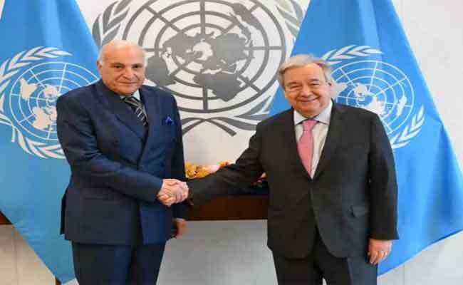 عطاف يتحادث مع غوتيريش