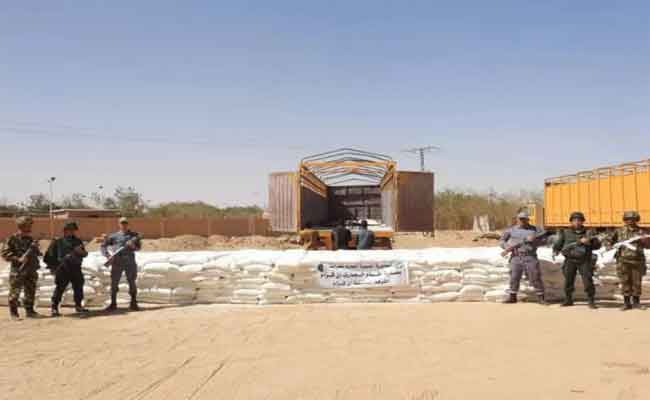 الإطاحة بخمسة أجانب متلبسين بكمية ضخمة من الفرينة موجهة للتهريب بتمنراست