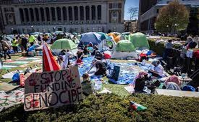 100 معتقل في إحدى جامعات بوسطن خلال تظاهرة مؤيدة للفلسطينيين