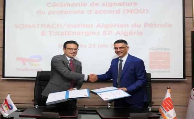توقيع مذكرة تفاهم بين المعهد الجزائري للبترول و”توتال إنرجيز” لتطوير الخبرات