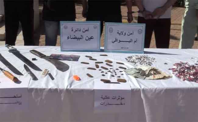 تفكيك عصابة إجرامية تحترف ترويج المخدرات والاعتداء على المواطنين بأم البواقي