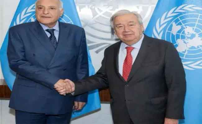 عطاف يجري محادثات مع الأمين العام للأمم المتحدة بنيويورك