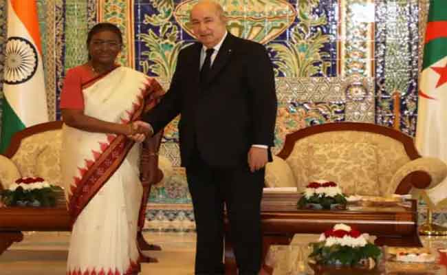 تبون يستقبل نظيرته الهندية التي تقوم بزيارة رسمية للجزائر
