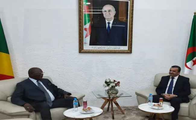 استقبال عرقاب وزير الدولة وزير الصناعات المنجمية والجيولوجيا الكونغولي