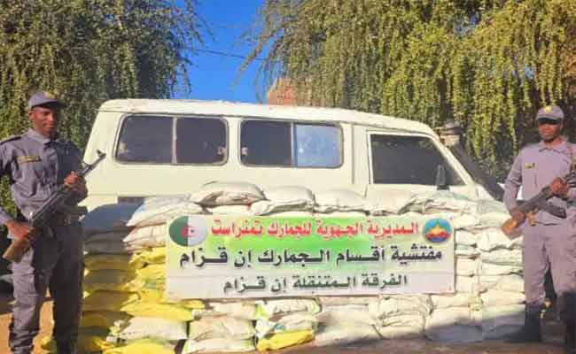 إحباط محاولة تهريب مواد مدعمة وذات إستهلاك واسع بإن قزام