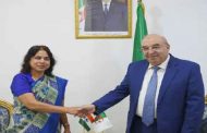 قويدري يستقبل  سفيرة الهند بالجزائر
