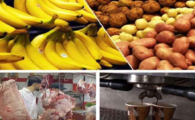 تسقيف أسعار بيع الموز، البطاطا والتفاح