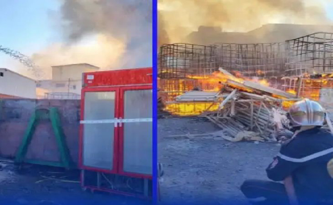 نشوب حريق في حاويات بلاستيكية بالمنطقة الصناعية بـ بني مراد بالبليدة