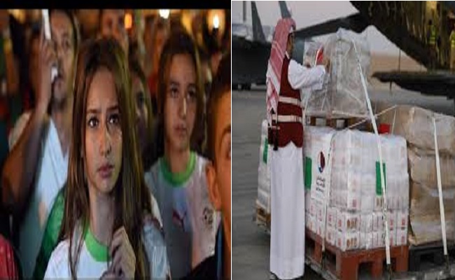 فضيحة كبيرة / حفل لتوزيع المساعدات الغدائية القطرية للمعوزين بالجزائر يتحول الى حفلة للقوادة وممارسة الرذيلة