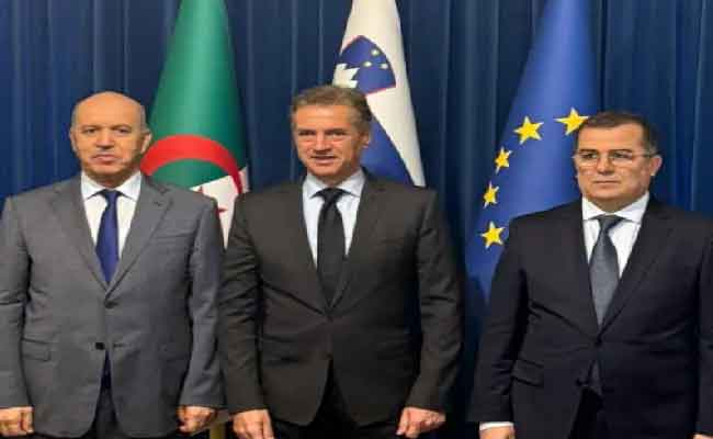 سايحي وبن طالب يتباحثان مع الوزير الأول السلوفيني