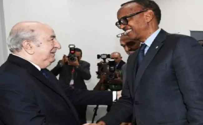 تبون يستقبل نظيره الرواندي