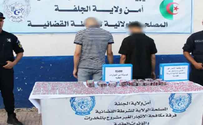 الإطاحة بشبكة إجرامية متلبسة بـ4500 قرص مهلوس بالجلفة