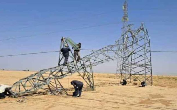 الرياح القوية تسببت في سقوط أبراج نقل الخطوط الكهربائية ذات التوتر العالي بتبسة