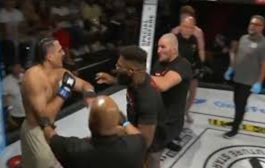 مقاتل UFC سابق يهاجم زميله داخل الحلبة...