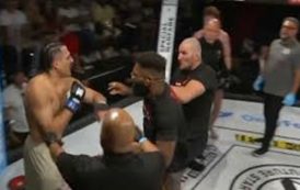 مقاتل UFC سابق يهاجم زميله داخل الحلبة...