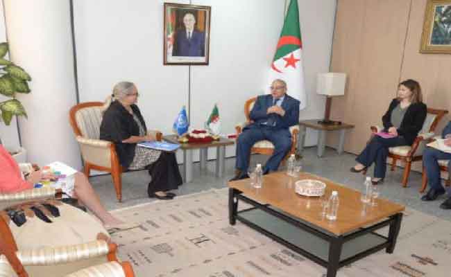استقبال مقرمان السفيرة المنسقة المقيمة لمنظمة الأمم المتحدة بالجزائر