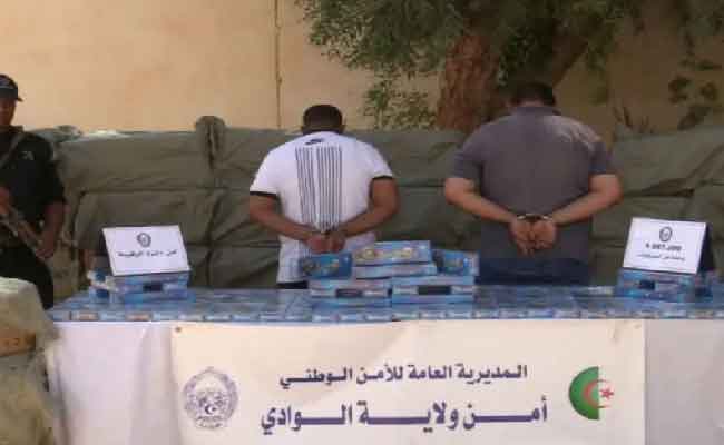 توقيف شخصين متلبسين بقرابة 2 مليون وحدة من المفرقعات بالوادي