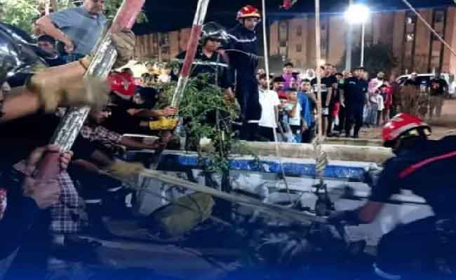 إنقاذ حصان سقط داخل حفرة بسيدي بلعباس