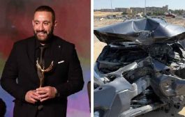 أحمد السقا ينجو من حادث سير مروّع وتهشم سيارته...
