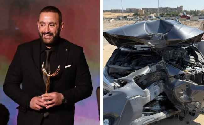 أحمد السقا ينجو من حادث سير مروّع وتهشم سيارته...