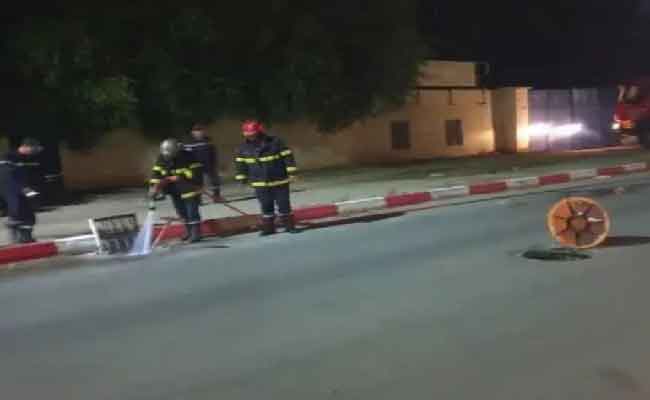 تسرب غاز مشتعل داخل بالوعة للصرف الصحي بالمنطقة الصناعية بالما بقسنطينة