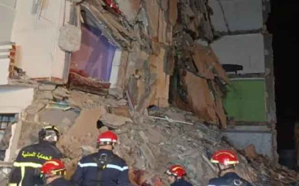 إجلاء 27 عائلة بسبب انهيار بناية بحسين داي