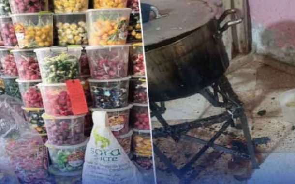 اتلاف 2.3 طن من الحلوى الفاسدة بالخروب