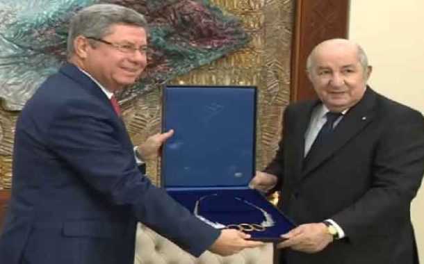 تكريم تبون بوسام الاستحقاق الأعلى من طرف اللجنة الدولية لألعاب البحر الأبيض المتوسط