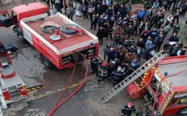 حريق محل لبيع الأفرشة يخلف 5 مصابين بميلة