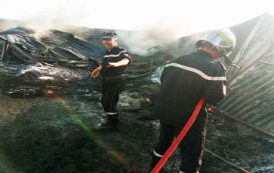 نشوب حريق داخل مستودع لتخزين البلاستيك بالعاصمة