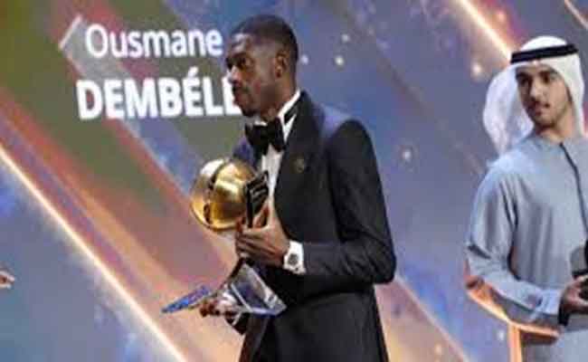 عثمان ديمبيلي يتوج بجائزة أفضل لاعب في العالم بحفل “غلوب سوكر”…