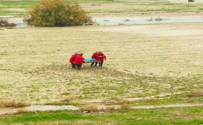 انتشال جثة شخص مجهول الهوية  بالقرب من مجرى وادي مينا بغليزان
