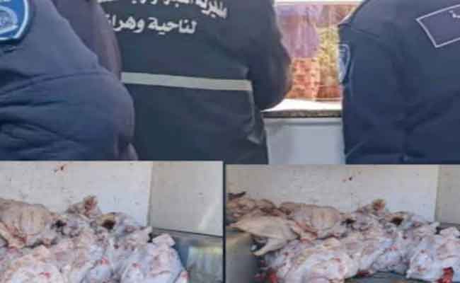 ضبط ما يقارب 6 قناطير من اللحوم الفاسدة بوهران